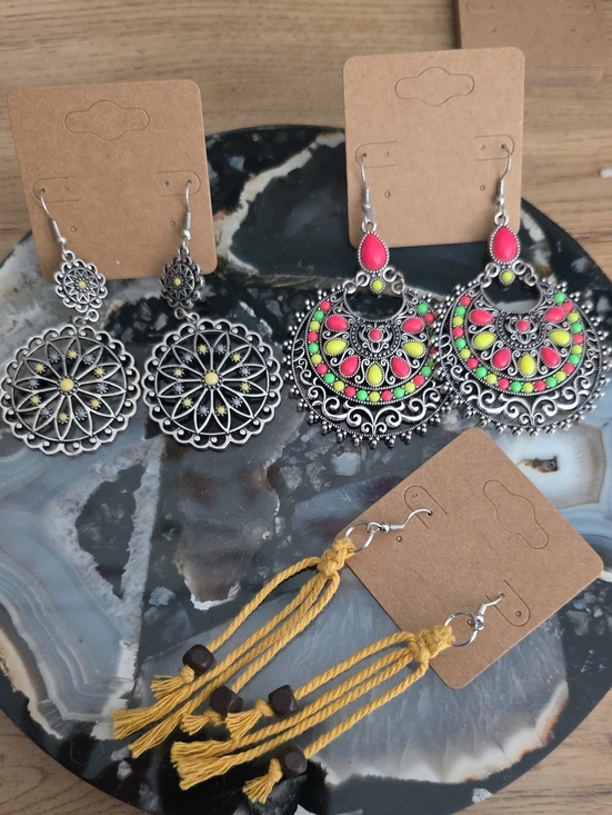 paparazzi Jewelry - Neon Pink & Yellow Boho Drop Earrings – Women Jewelry
